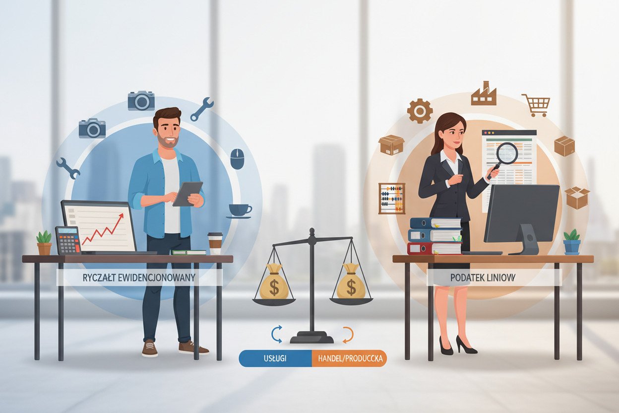 Ryczałt vs liniowy — porównanie dla różnych profili działalności